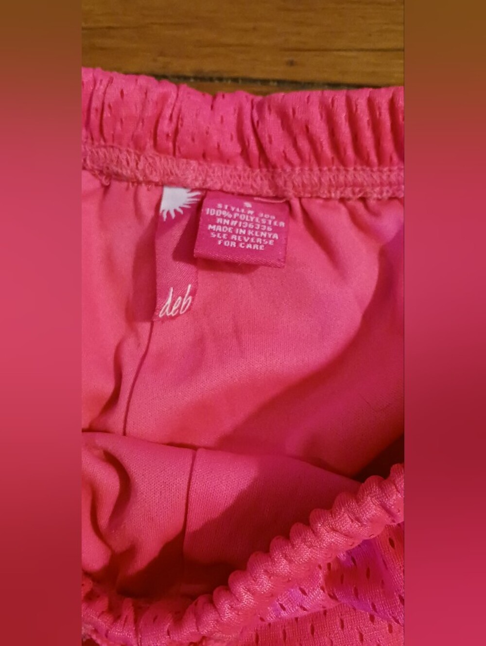 Vintage Deb Shops Neon Pink Mesh Athletic Shorts Size S - Picture 3 of 7